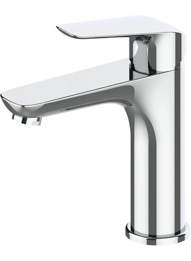 ALMIFTAH Modern Handle Basin Mixer Faucet Bathroom Sink Tap Hot Cold Water Control Anti Splash Chrome Finish - Image 1